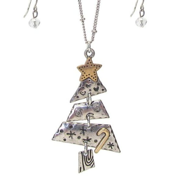 Viola Rustic Mixed Metal Angel Earrings Two-tone - Picture 9 of 11